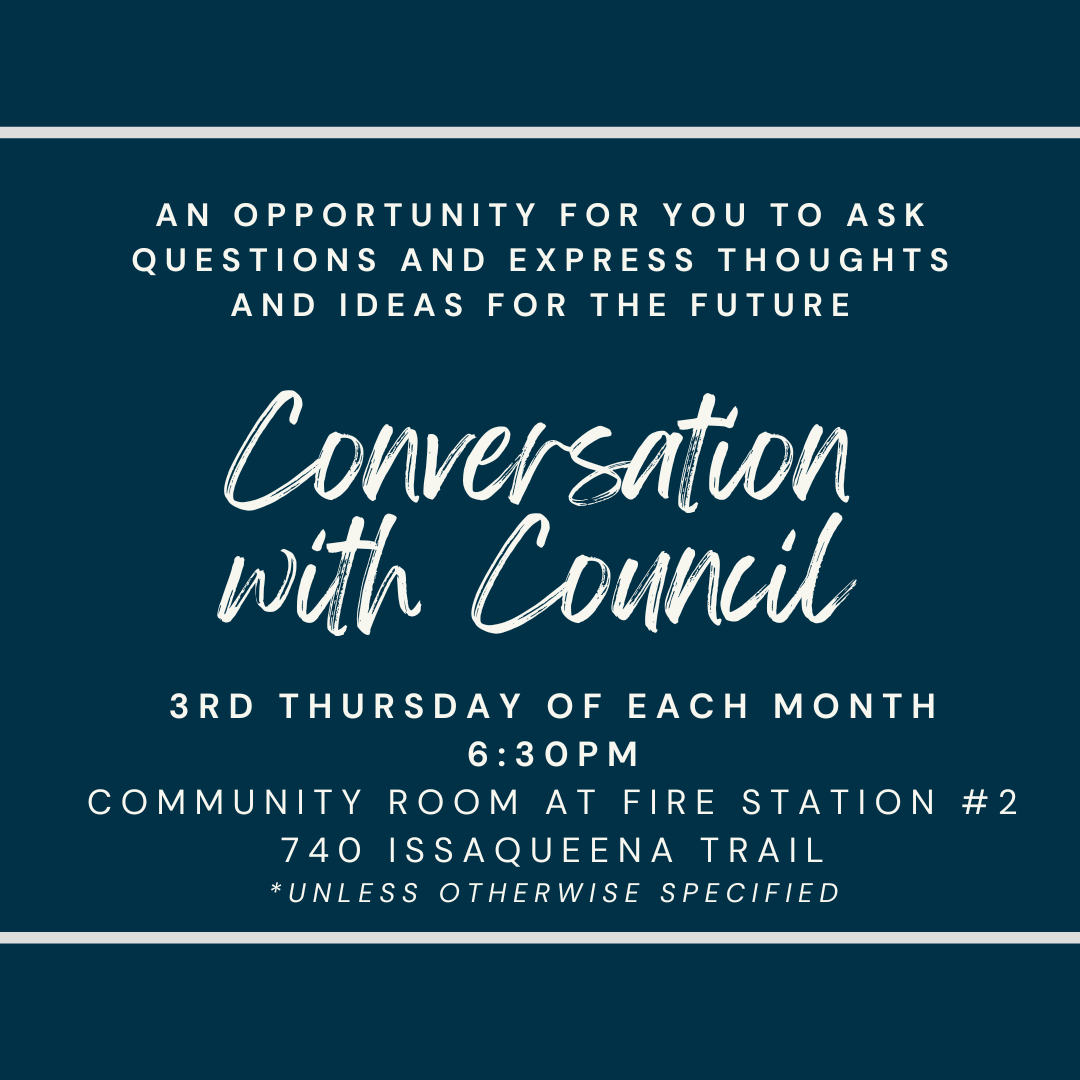 conversations with council 3rd thursday of each month